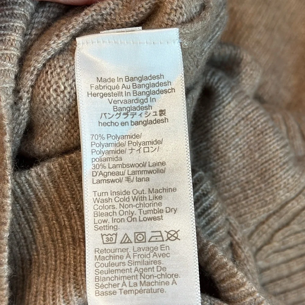 J. Crew Shawl-collar‎ sweater in supersoft lambswool blend tan